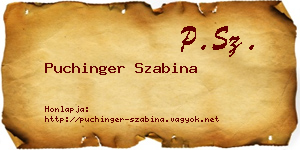 Puchinger Szabina névjegykártya